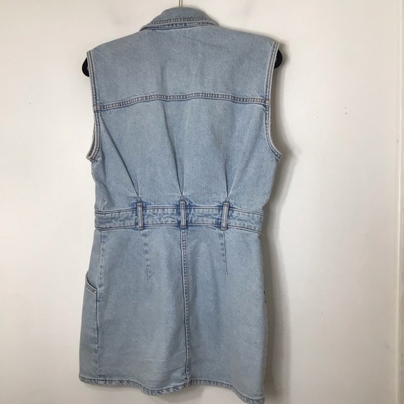 Zara Light Blue Denim Dress - Picture 7 of 9